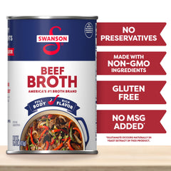 Swanson Beef Broth stew simmer captures rich, hearty depth