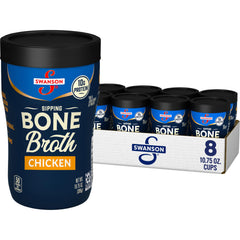 Swanson Sipping Chicken Bone Broth cups for convenient on-the-go nourishment