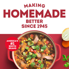 Swanson Spicy Beef Broth pour — adds heat to sauces and sautés.