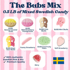 Swedish Candy Chef Bubs foam candy – light, foamy texture with fruity bursts.
