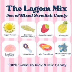 Hand packed in Sweden label on Lagom Mix packaging