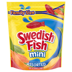 Swedish Fish bulk bag packaging shows snack-ready candy for sharing