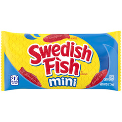 Swedish Fish mini candy bag on shelf – ideal bulk snack option