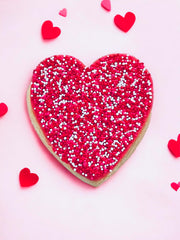 Sweet Eva’s Valentines Nonpareils add color and crunch to cupcake decorating