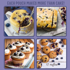 Blueberry muffins baking in the oven on a tray