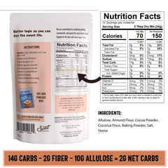 Sweet Logic Keto Fudge Brownie ingredients emphasize allulose and stevia for flavor.