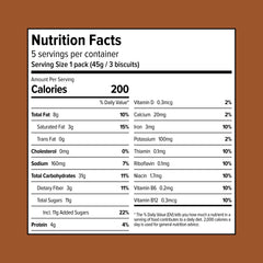 Sweet Loren's vegan chocolate biscuits sleeve-pack image showing on-the-go convenience.