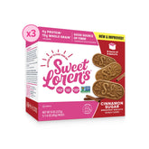 Sweet Loren's vegan breakfast biscuits cinnamon sugar on plate, protein-rich option for mornings