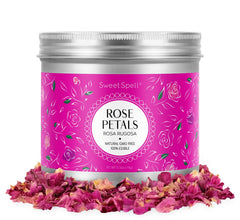 Sweet Spell dried rose petals garnish for drinks with delicate color
