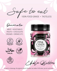 Sweet Spell edible glitter on desserts enhances visual appeal.