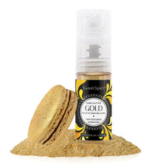 Sweet Spell edible glitter spray gold bottle for cake decoration and dessert finishing