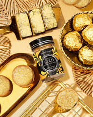 Sweet Spell Gold Luster Dust on cupcakes delivers a delicate gleam.