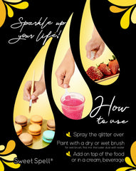 Sweet Spell Gold Luster Dust on fruit boosts festive presentation.