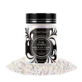 Sweet Spell luster dust on cake for radiant pearl-white decoration