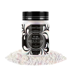 Sweet Spell luster dust on cake for radiant pearl-white decoration