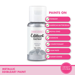 Sweet Sticks metallic paint on brush ready for smooth application