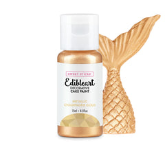 Sweet Sticks Champagne Gold bottle for shimmering edible decor on desserts