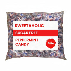 Sweetaholic Sugar-Free Starlight Peppermint Candy pack shown in bulk for party favors