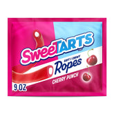 SweeTARTS Ropes Cherry Punch packfront shows a shareable 9 oz bag for bold snacking.