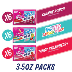SweeTARTS Ropes Cherry Punch rope close-up, bold fruity tart flavor