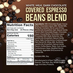 SweetGourmet espresso beans coated in milk chocolate delivering a smooth, creamy texture.
