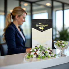 Argentina origin label on SweetGourmet mints, premium gifting option.
