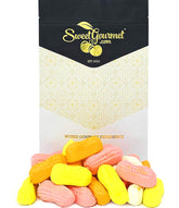 SweetGourmet Colored Circus Peanuts banana-orange for retro snacking and sharing.