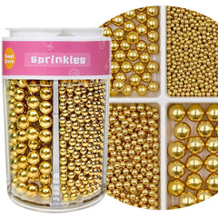 SweetGrove Gold Sprinkles for cake decorating add elegant sparkle to desserts