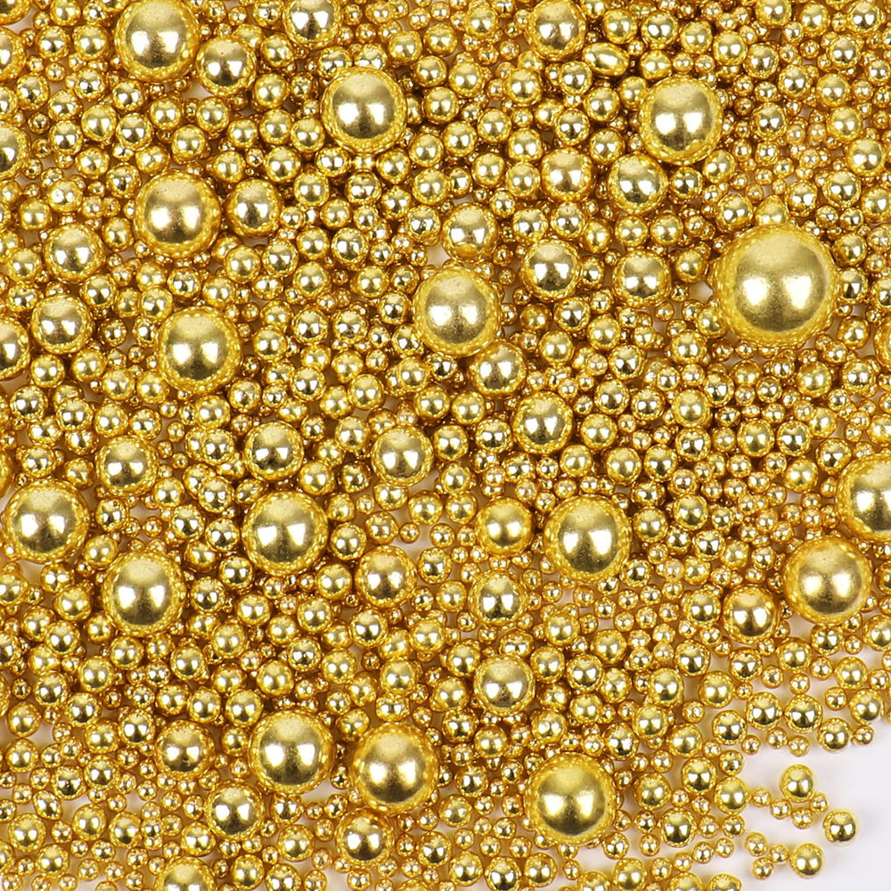 SweetGrove Gold Sprinkles on cake decoration for elegant celebrations.