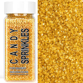 SweetGrove Gold Sprinkles on cupcakes add festive shine and color.