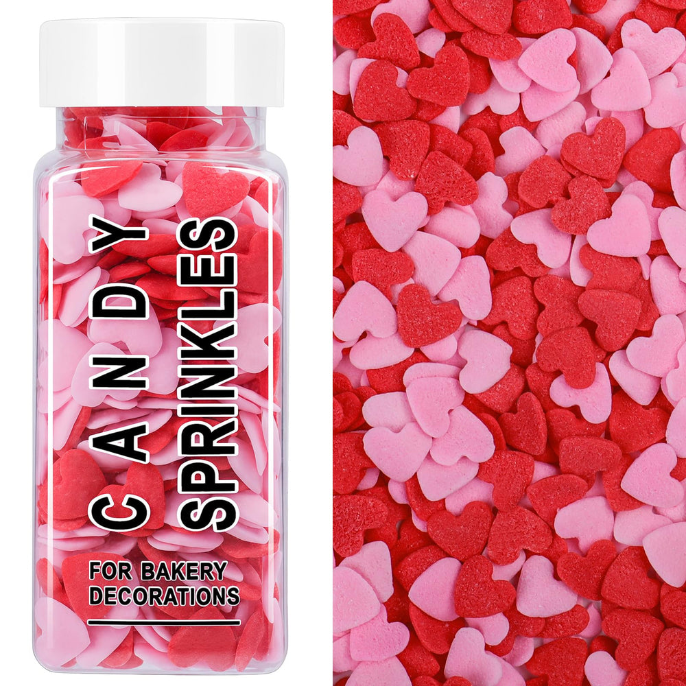 SweetGrove Heart Sprinkles in a bowl add festive color to desserts with easy, mess-free use