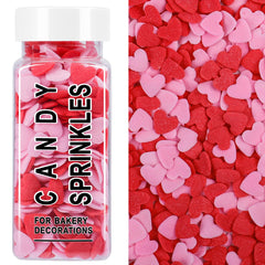 SweetGrove Heart Sprinkles in a bowl add festive color to desserts with easy, mess-free use