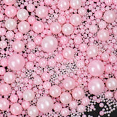 SweetGrove Pink Sprinkles jar enhances cake decorating with a delicate pearl finish.