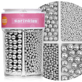 SweetGrove silver pearl 10mm adds bold sparkle to cakes and desserts