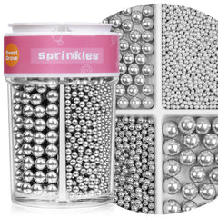 SweetGrove silver pearl 10mm adds bold sparkle to cakes and desserts