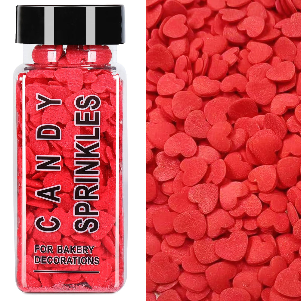 SweetGrove Valentines Sprinkles red heart cake decorating adds festive color to desserts