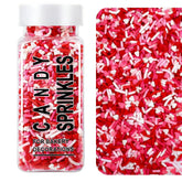 SweetGrove Valentines Sprinkles with red-pink-white hearts and jimmies for cookies and cupcakes