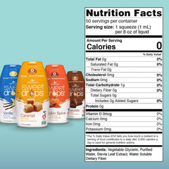 SweetLeaf Sweet Drops caramel flavor bottle delivers sugar-free sweetness