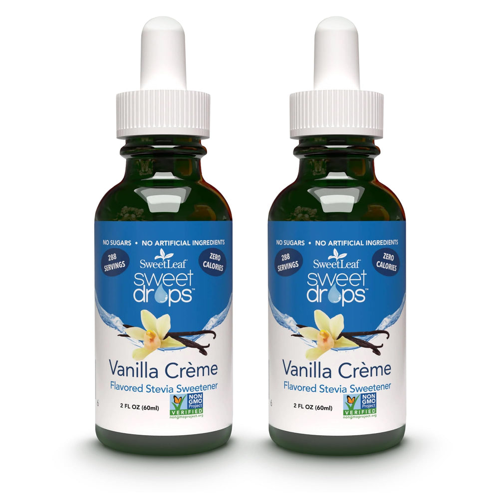 SweetLeaf Sweet Drops Vanilla Creme bottle for zero-calorie flavoring