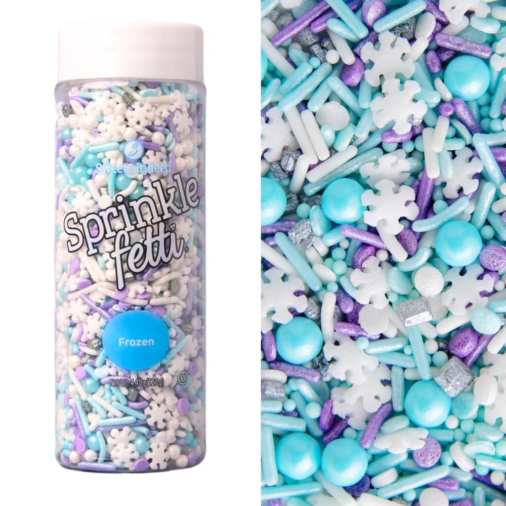 Sweets Indeed Christmas Sprinkles jar for festive cake decorating.