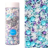 Sweets Indeed Christmas Sprinkles jar for festive cake decorating.