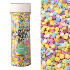 Sweets Indeed dye-free rainbow sprinkles on cake for vibrant decoration