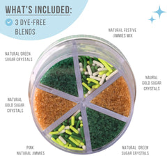 Sweets Indeed green jimmies brighten cupcakes and cookies without artificial dyes.