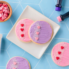 Sweets Indeed heart sprinkles decorate cakes for celebrations.