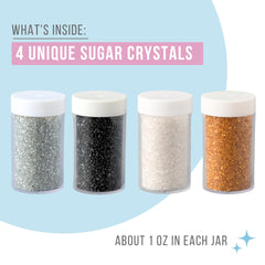 Sweets Indeed silver metallic sugar crystals on cake for elegant shine