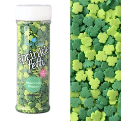 Sweets Indeed shamrock sprinkles add festive green shamrocks to cupcakes and cookies.