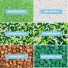 Sweets Indeed green and gold sugar adds shimmering color to cakes