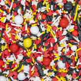 Sweets & Treats Boutique Mickey Sprinkles bottle close-up for colorful cake decorating.