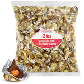 SWEETSIDE Almond Kisses in gold wrap bulk, perfect for party bowls and gifts.