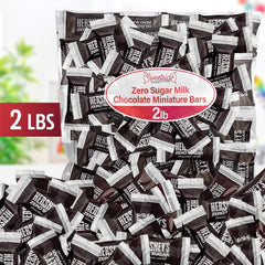 SWEETSIDE Zero Sugar Milk Chocolate Miniature Bars individually wrapped for fresh taste